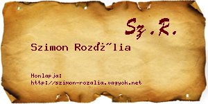 Szimon Rozália névjegykártya