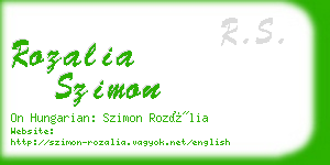 rozalia szimon business card